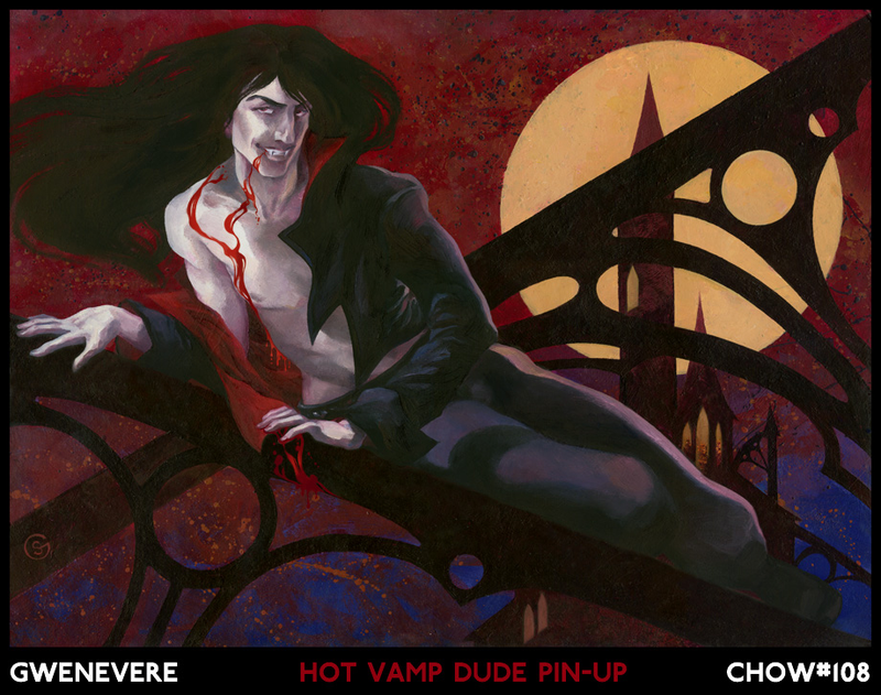 Illustration for article titled The Loveliness That Will Not Die: Sexy Vampire Pin-Up Art